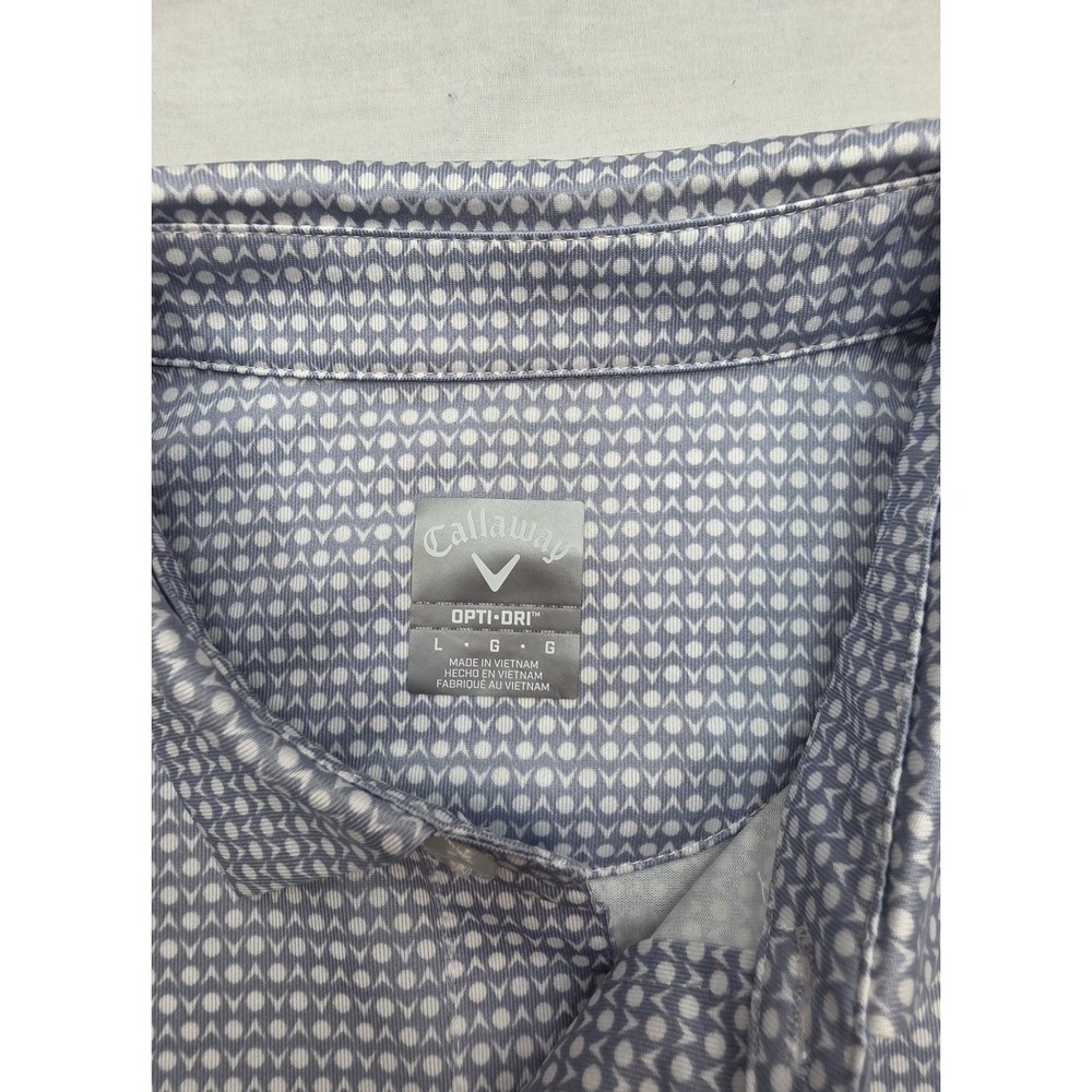 Callaway Opti-Dri Men's Geometric Print Golf Polo Size Large - Picture 3 of 7